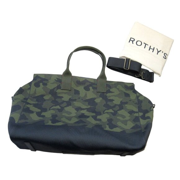 NWoT Rothy’s The Weekender in Olive Camo Large Duffle w/ Strap Dust & Wash Bag - Picture 4 of 8